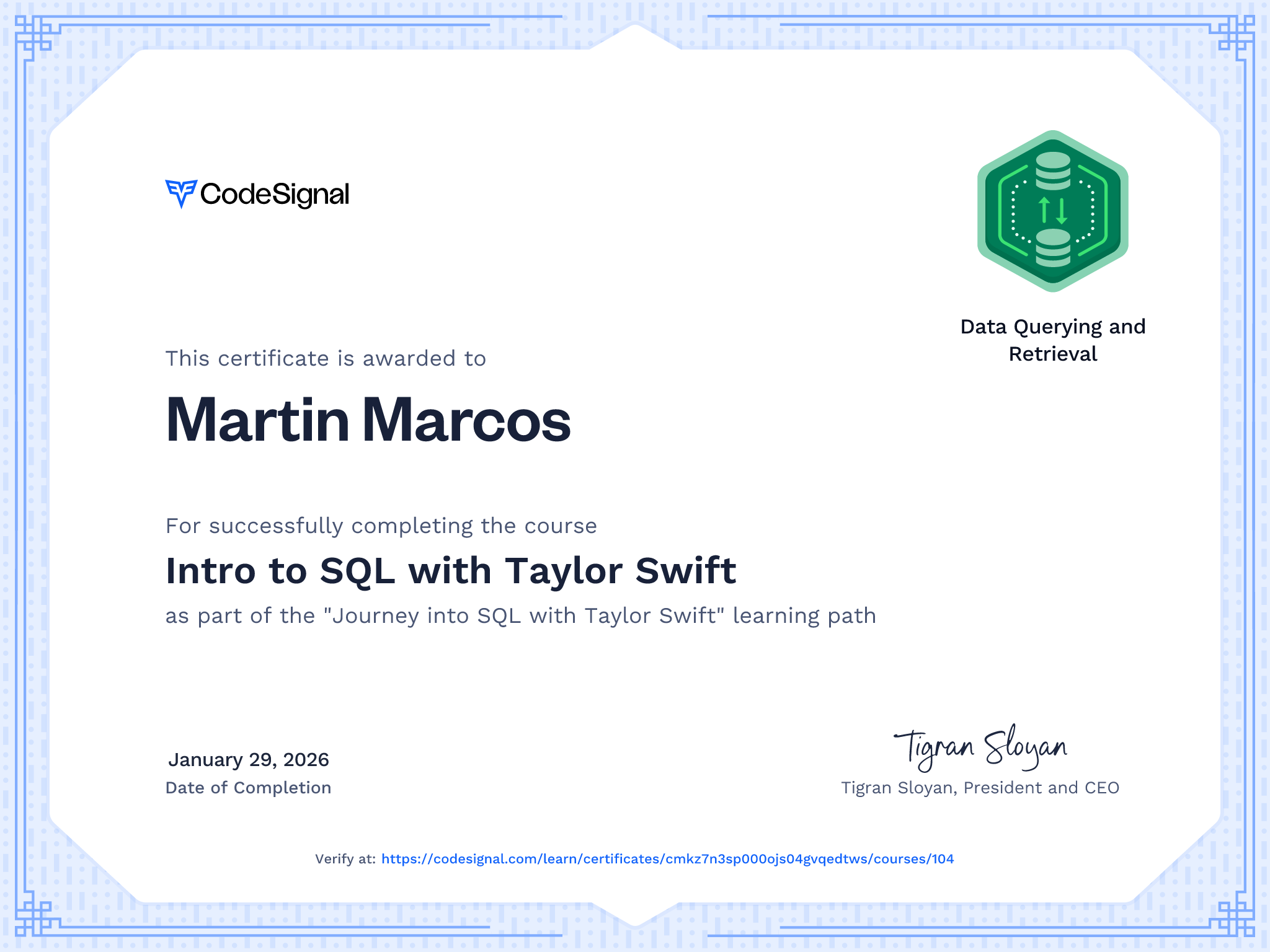 Certificate 2